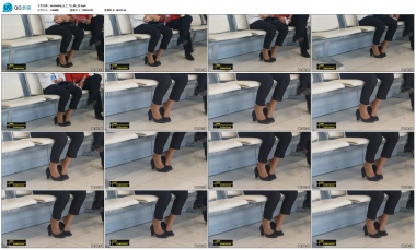 【HSP's video】咖啡丝街拍制服女玩鞋[03:44] - HSP视频- 街拍 第一站