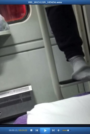 The cotton socks MM[05:4 in railroad car of sleeper of winter of cotton socks vi