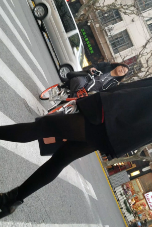 Black skirt street pats black silk black tall